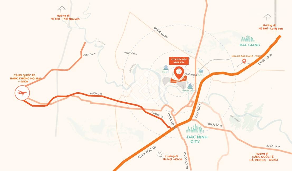 Trực tiếp CĐT mở bán đất KCN Tiên Sơn - Ninh Sơn (EZ Park) S linh hoạt 6000m² - 1ha, mặt đường VĐ4