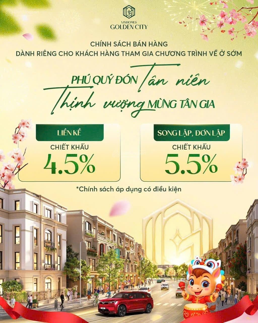 Chính chủ cần chuyển nhượng căn liền kề 70m hướng Đông Nam dự án Vinhomes Dương Kinh
