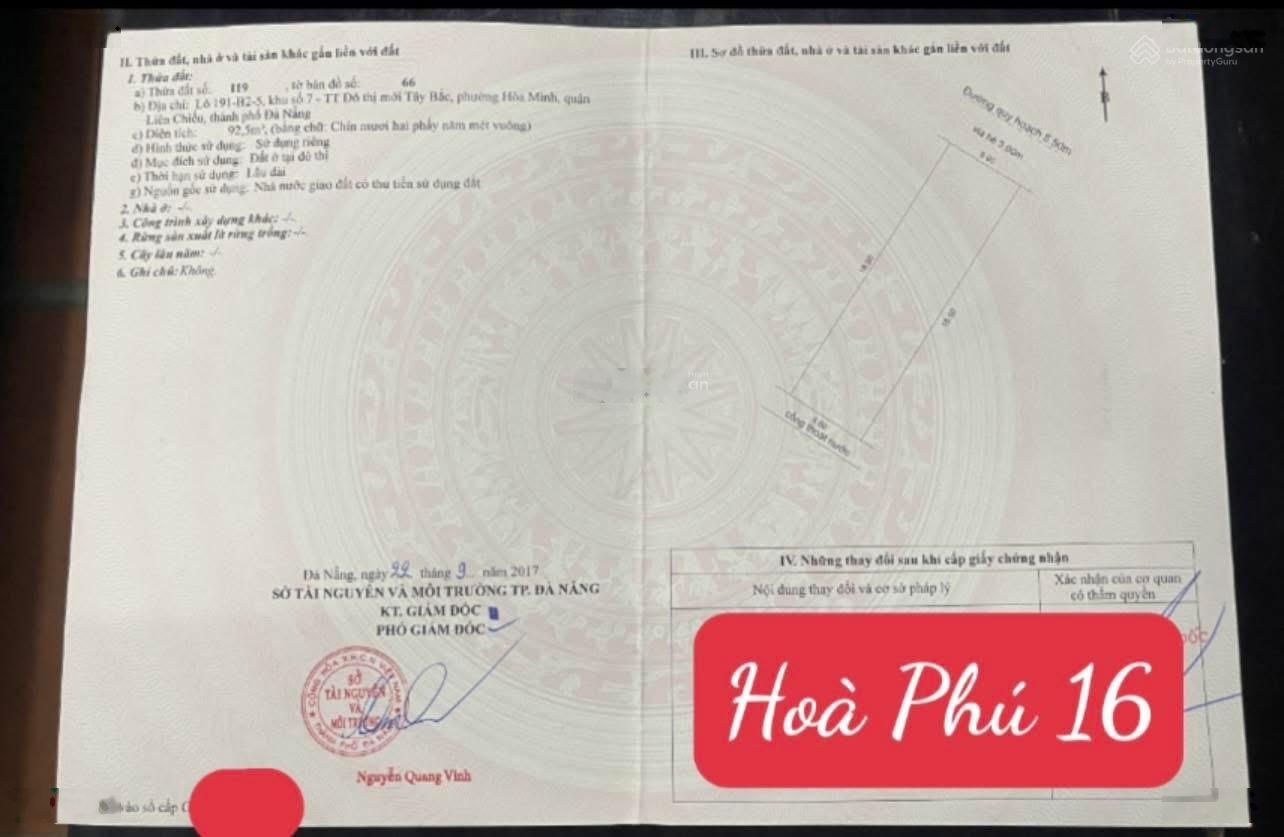 Bán Cặp Đất Hoà Phú 16 song song Hoàng Thị Loan