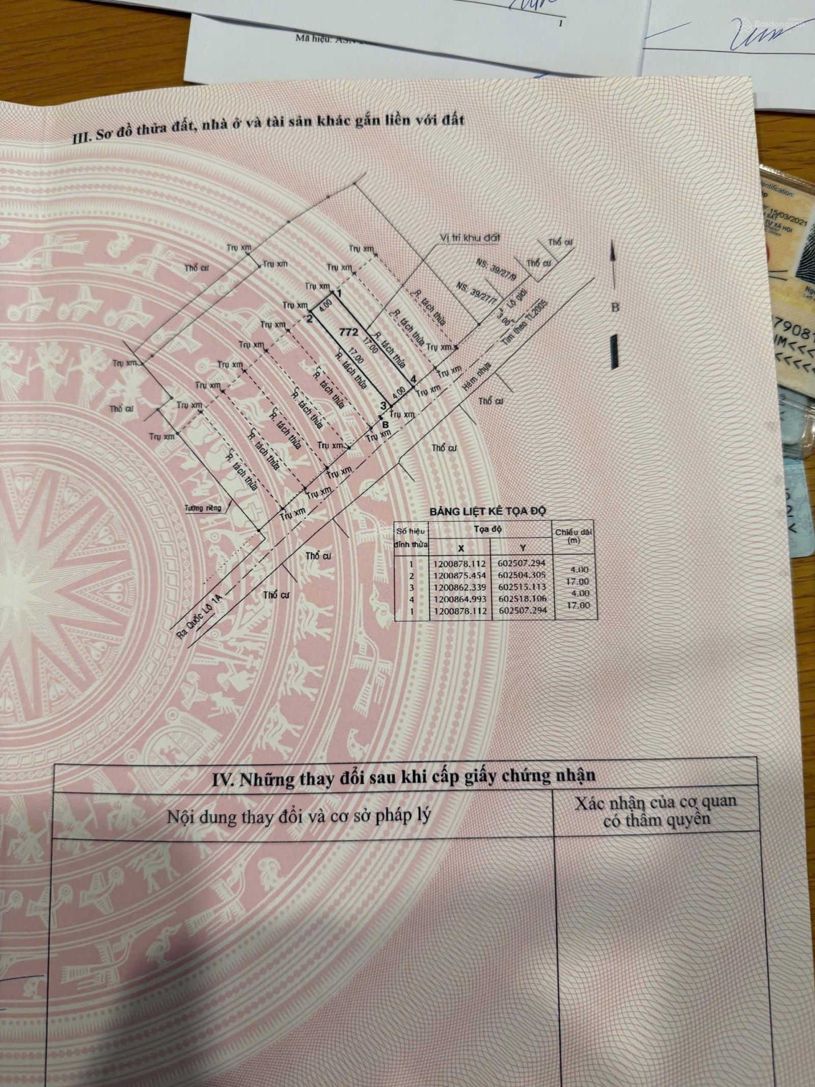 Bán đất đường An Phú Đông 9, phường An Phú Đông: 67.9m2 (4x17m) sổ riêng: 5 tỷ đường 6m