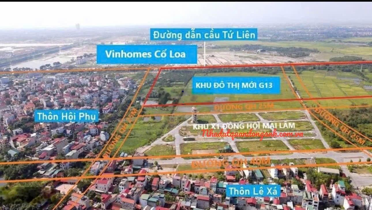 BÁN GẤP GIÁ CỰC TỐT CHỈ 16XTR/M2 CÓ 80M2 TÁI ĐỊNH CƯ -LÊ XÁ ( ~ 1km đầy đủ tiện ích Vin Cổ Loa)