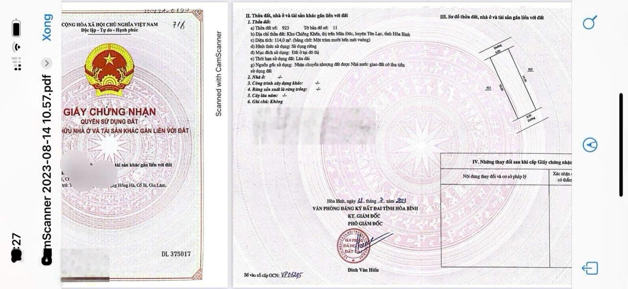 Chính chủ cần tiền tiêu Tết bán lô đất đã có sổ đỏ DT 114m2 tại KĐT Mường khến