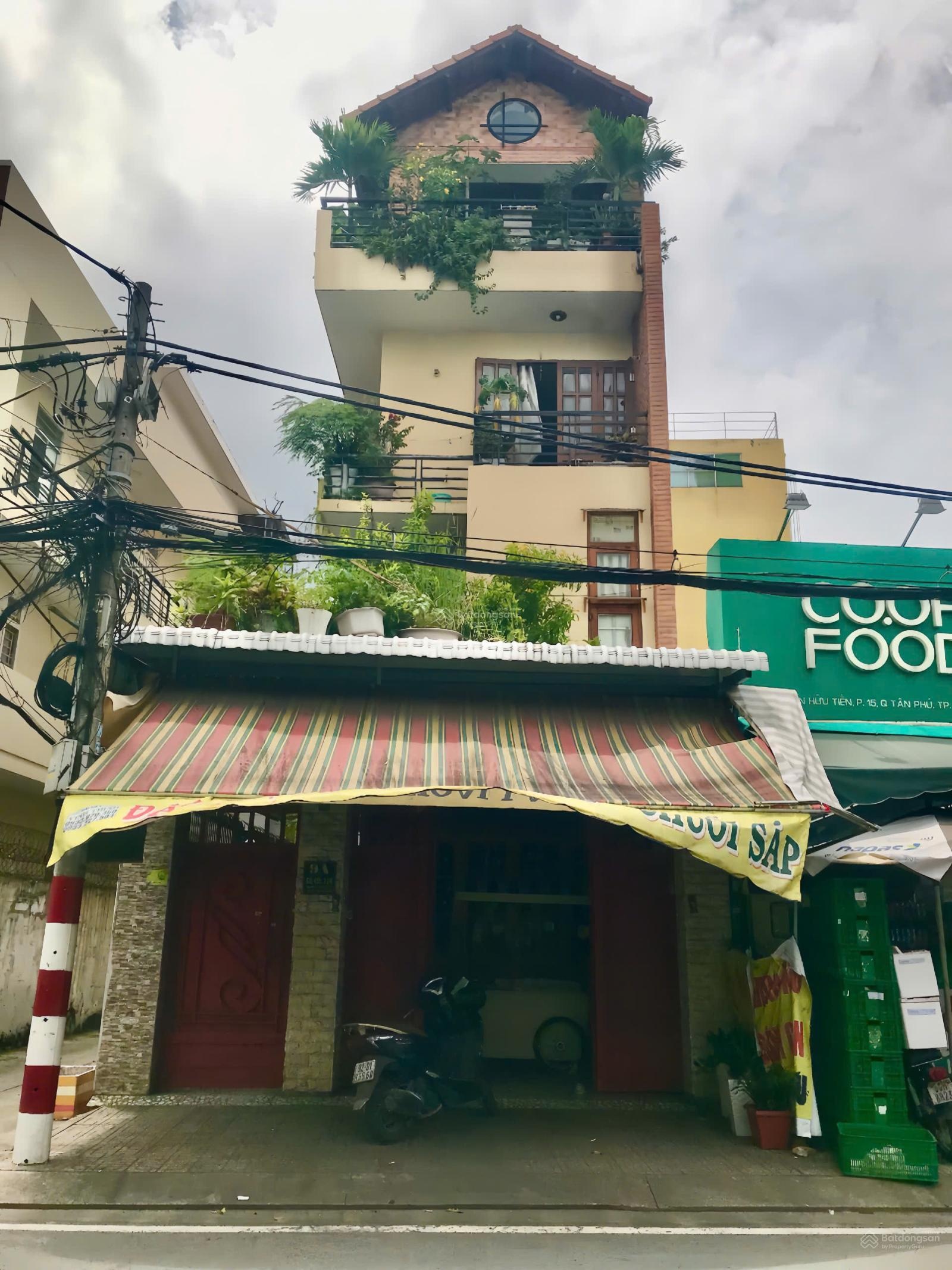 15 tỷ , nhà 4 tầng góc 2 mặt tiền nguyễn hữu tiến , q. tân phú 5 x 21m