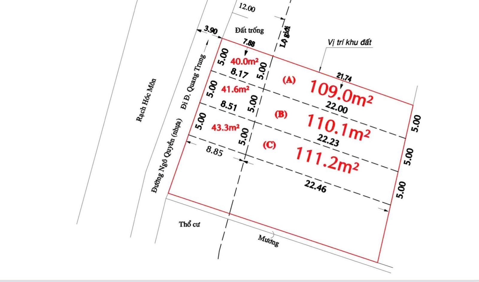 160m2 MT Ngô Quyền, thị trấn Hóc Môn. Ngay trung tâm. Giá chỉ 5,5 tỷ Tl