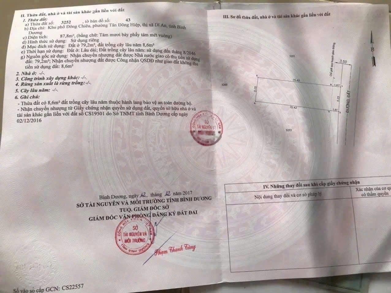 Đất phường Dĩ An tp HCM thông ra đường DT743