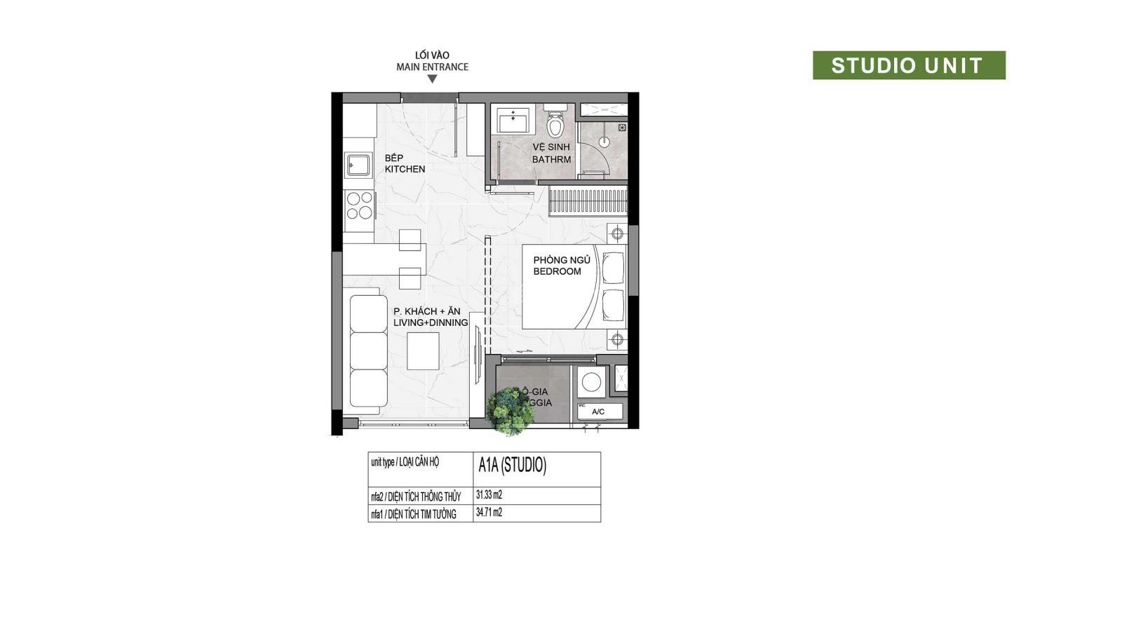 Elysian chuyển nhượng căn hộ Studio - 36.88m2, giá bán 2.5 tỷ bao thuế phí