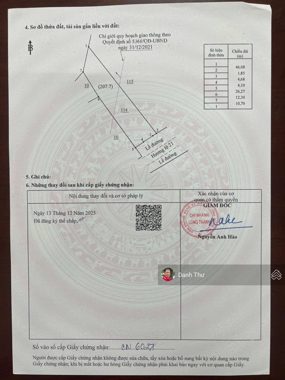 Bán gấp khu đất 1974m2, 408m2 TC. Mặt tiền đường HL21 An Phước. Đối diện khu dự án chợ Tam An