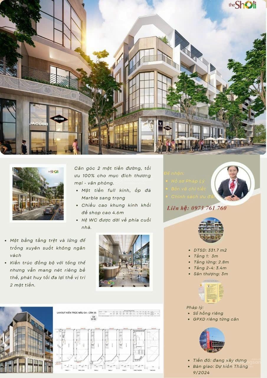 Bán nhà phố thương mại The Sholi trục kinh doanh nội khu, Bình Tân, gần BXMT