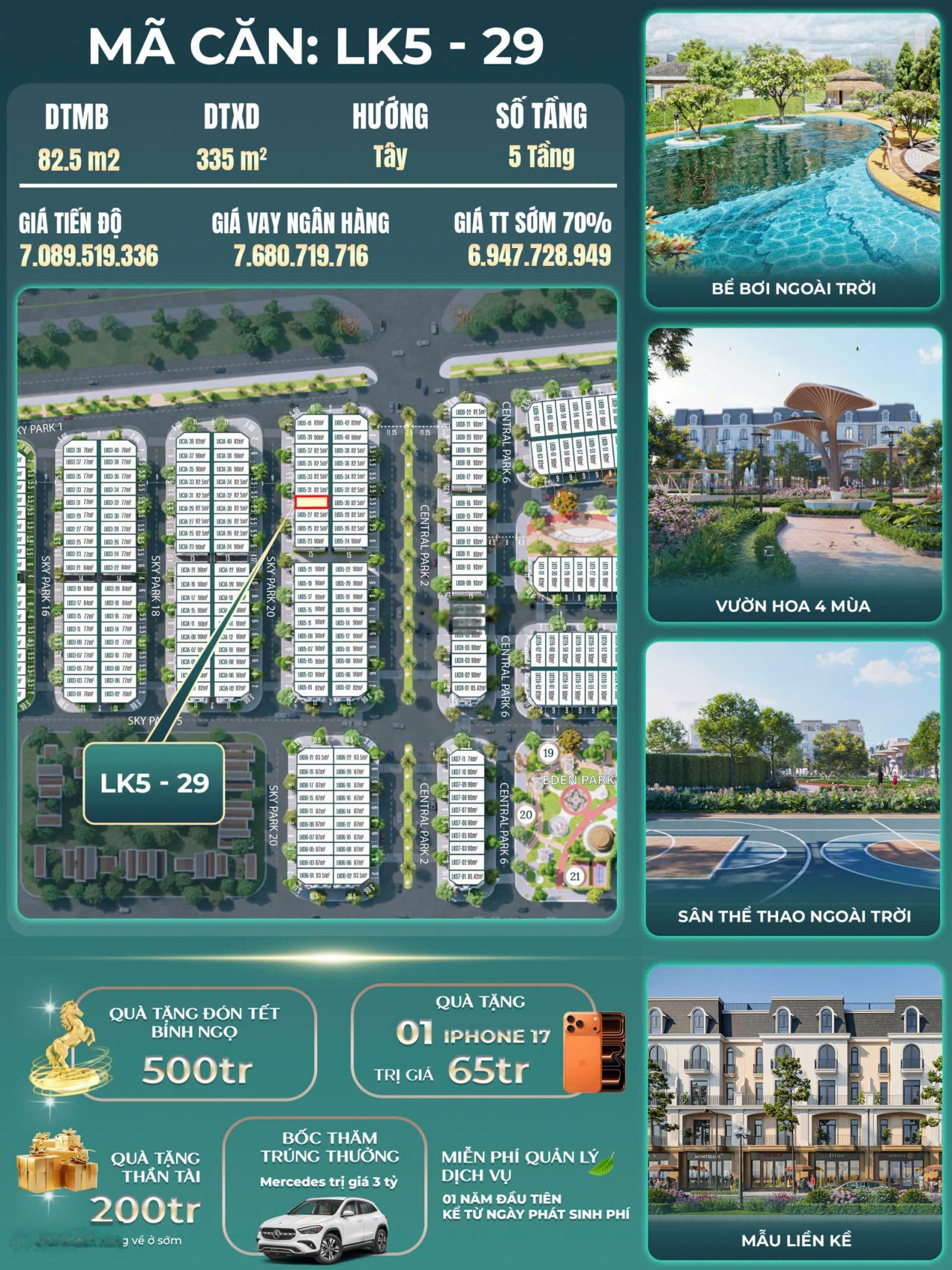 Phòng kinh doanh bán căn liền kề, shophouse duy nhất còn sót lại giá CDT chỉ gần 7 tỷ