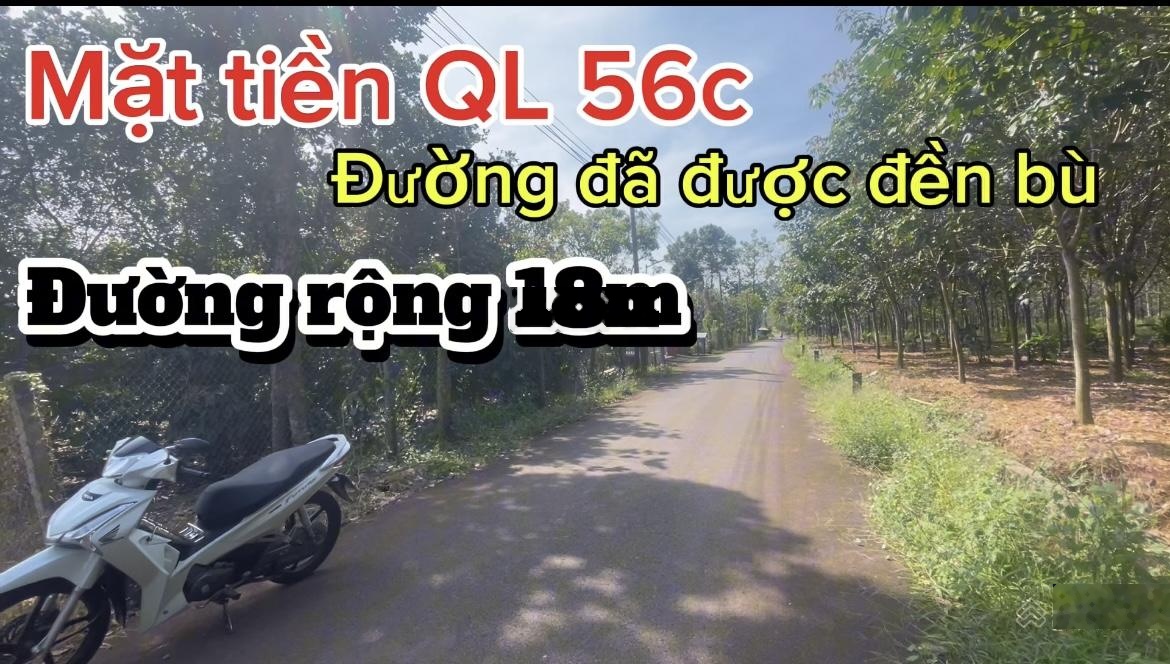 Mặt Tiền đường nhựa vĩa hè của nhà nước. Song song quốc lộ 56. kẹt tiền bán gấp