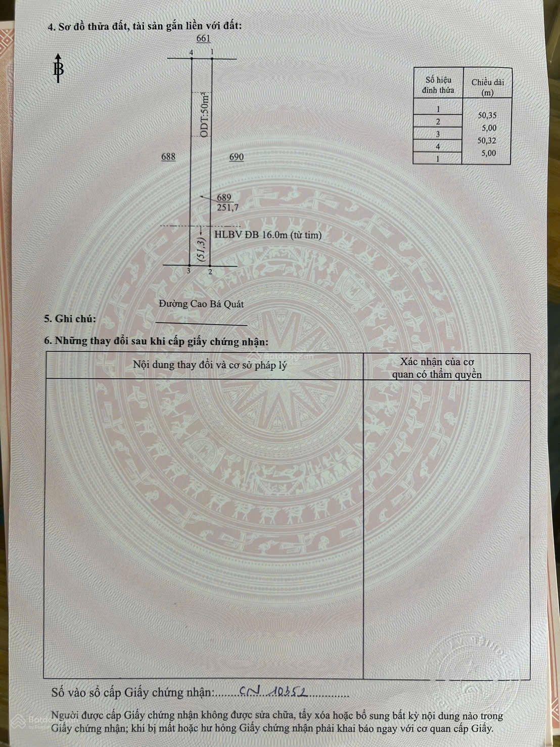 Đất bán đường Cao Bá Quát. Thị xã Chơn Thành #999tr(đúng giá) NH cho vay 500tr.