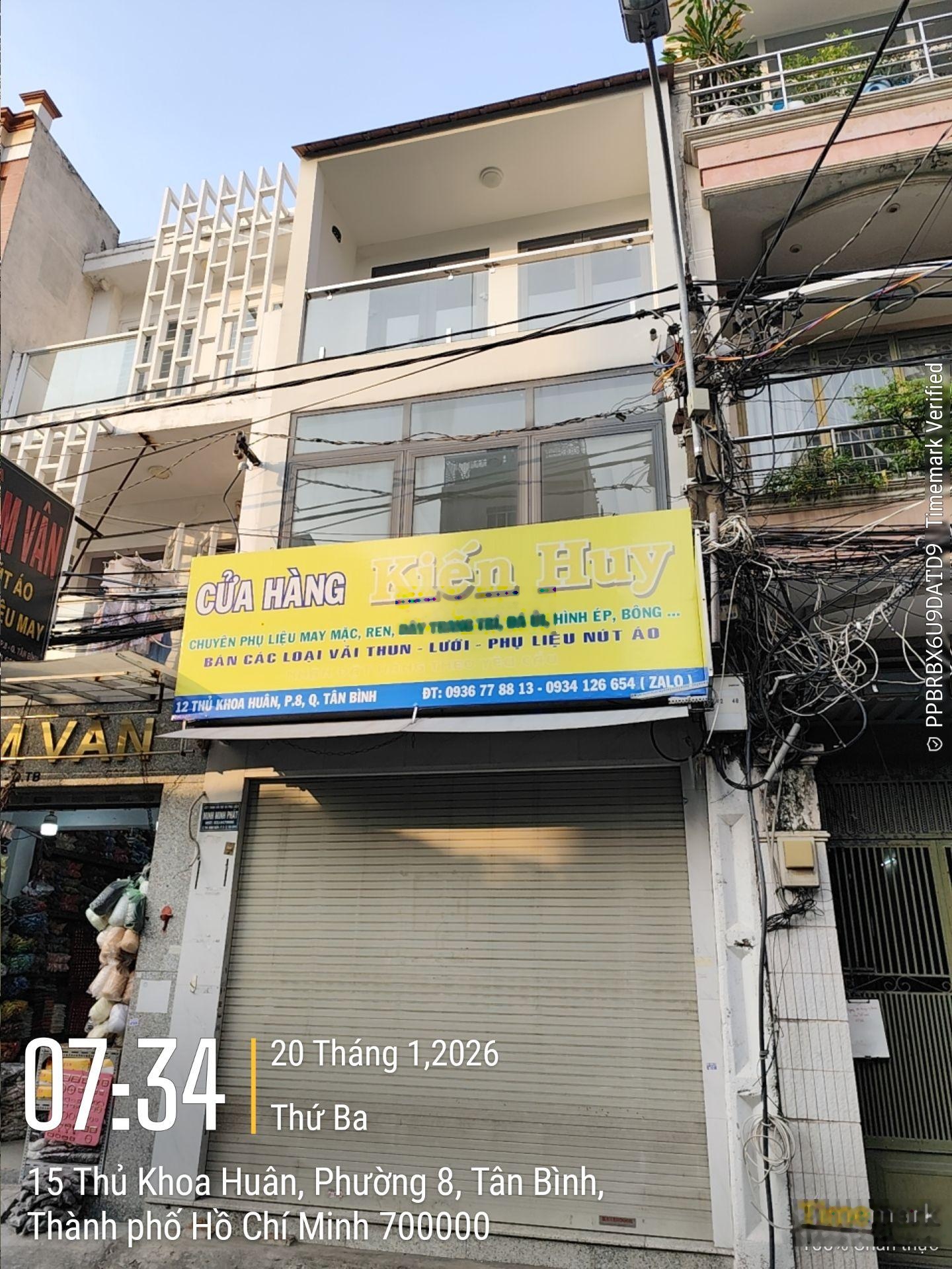 Bán nhà mặt tiền KD đường Thủ Khoa Huân khu chợ Vải Tân 3.7x16m đúc 3 tầng