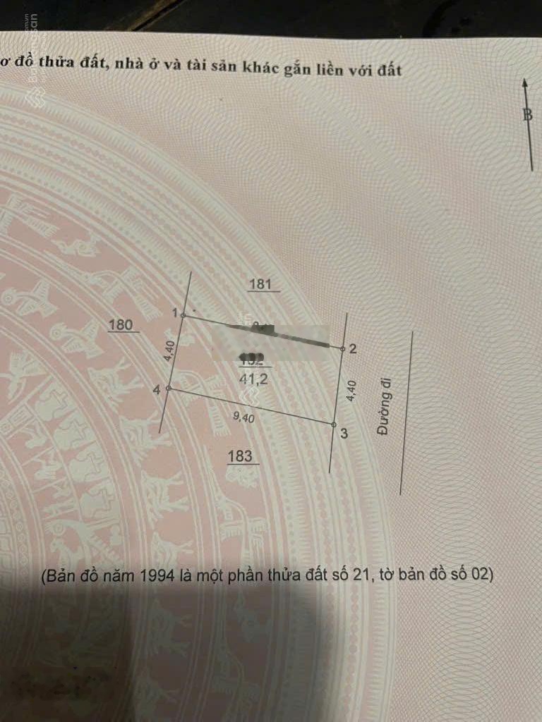 Siêu Hiếm - 41.2m2 tại Vạn phúc, MT = MH = 4.4m, đường thông rộng 4m, chủ mót bán, giá 3.2 tỷ