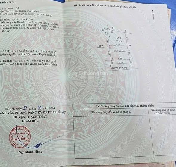 Hơn 3 tỷ sở hữu ngay lô đất dt 171m2, mặt tiền rộng 10m tại thuống yên bình, gần đường tl446