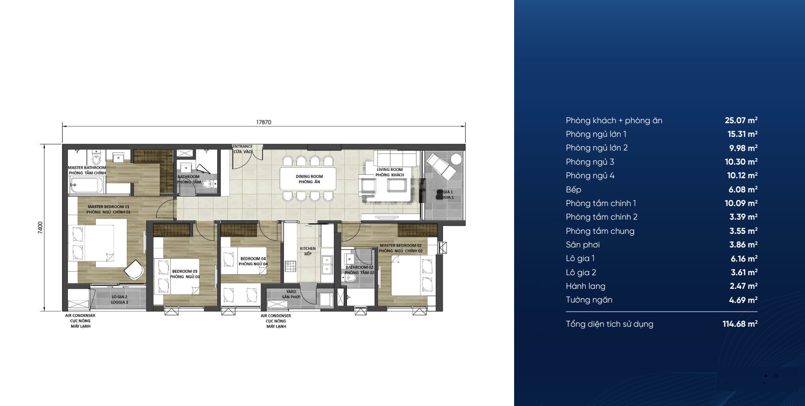 D - Homme giá mua căn hộ 4 phòng ngủ, tháng 1 2026