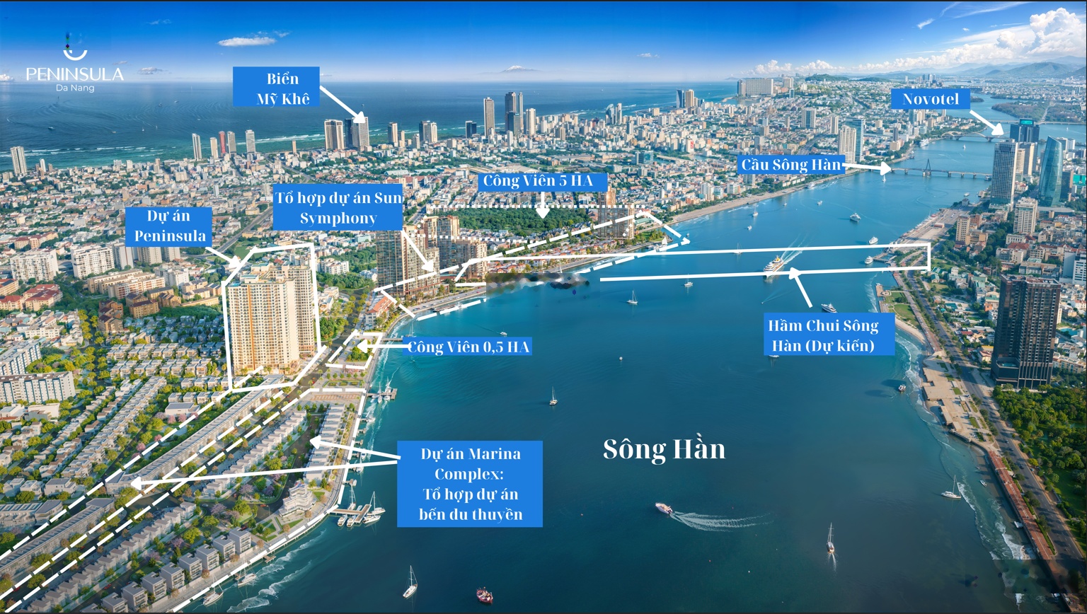 Căn đẹp 2 phòng ngủ Peninsula view vịnh biển 72.9m2 giá CĐT 4.8x tỷ