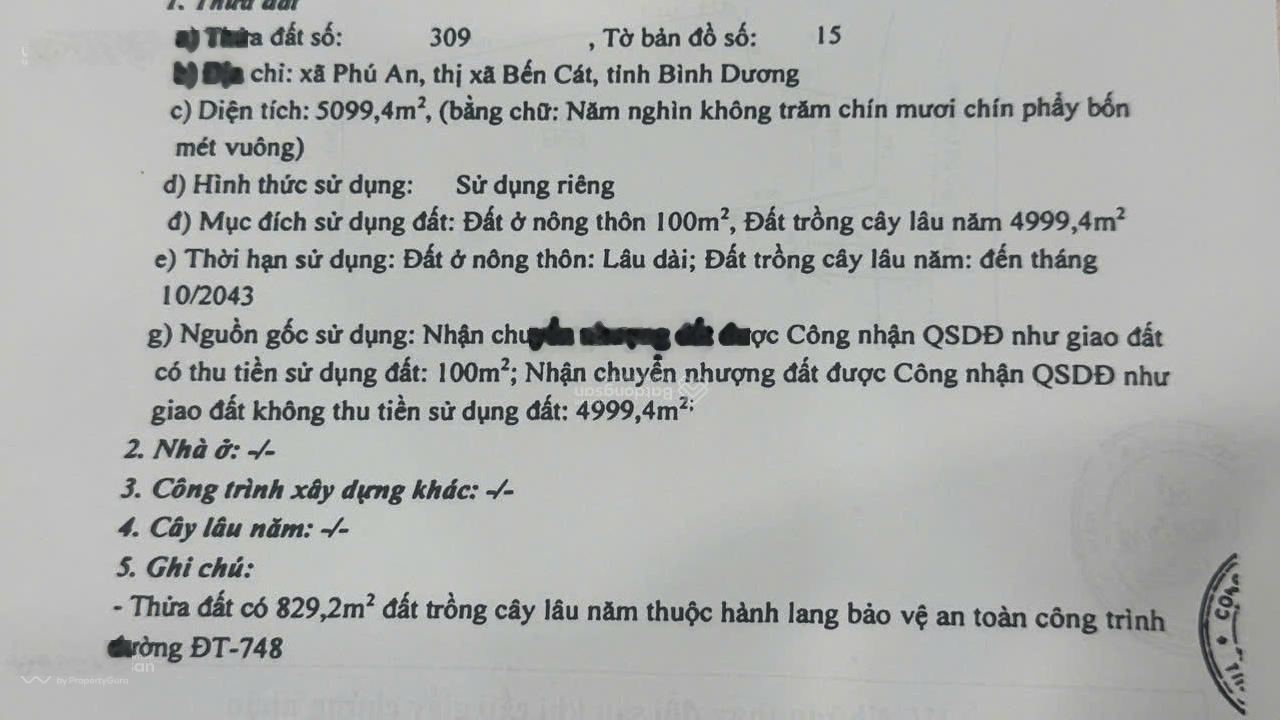 Bán đất DT 5099m2 tại ĐT 748, Phú An, Bến Cát, Bình Dương, giá 50 tỷ hot