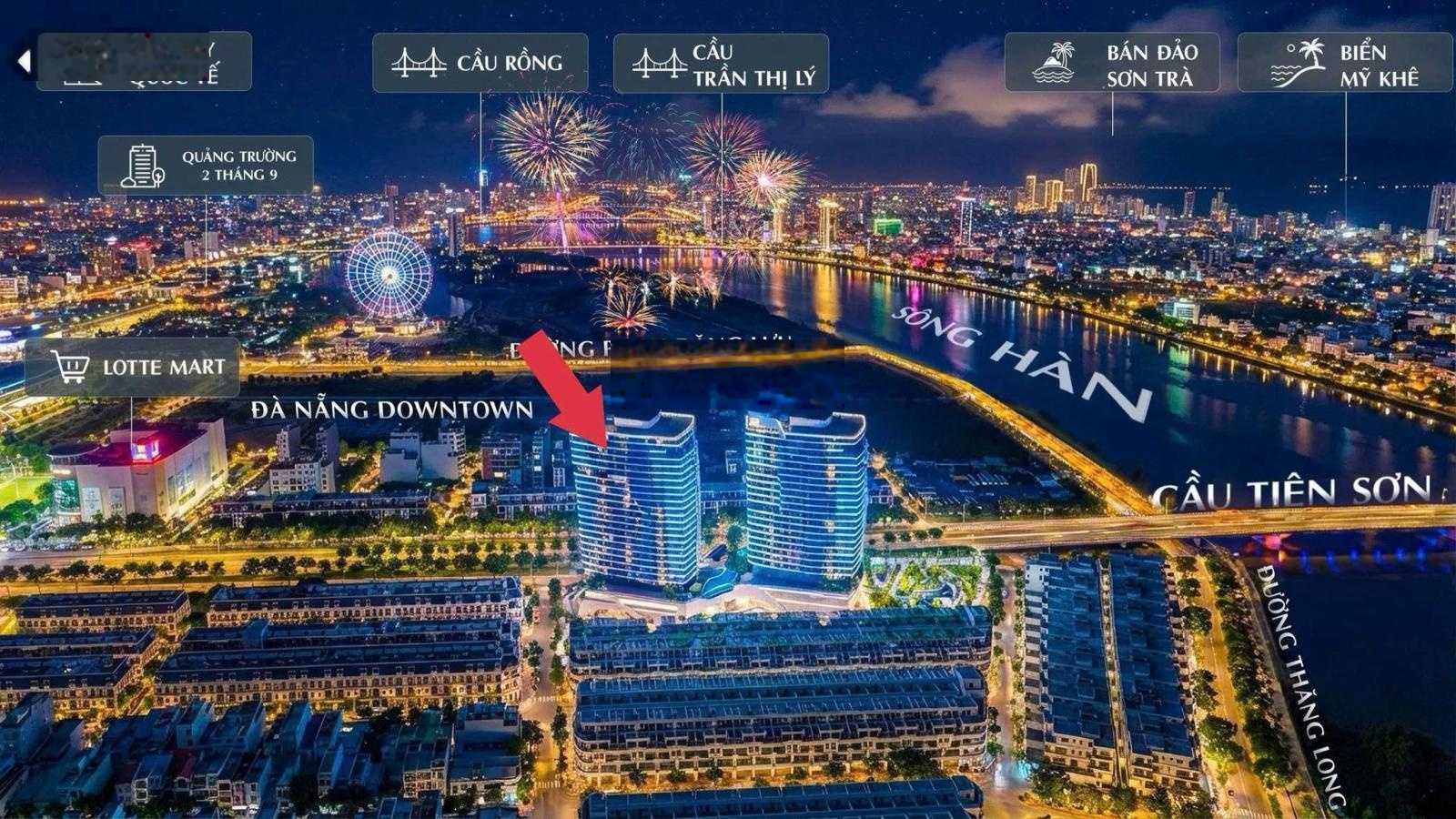 The Meridian Đà Nẵng sở hữu khán đài vip ngắm pháo hoa tại gia