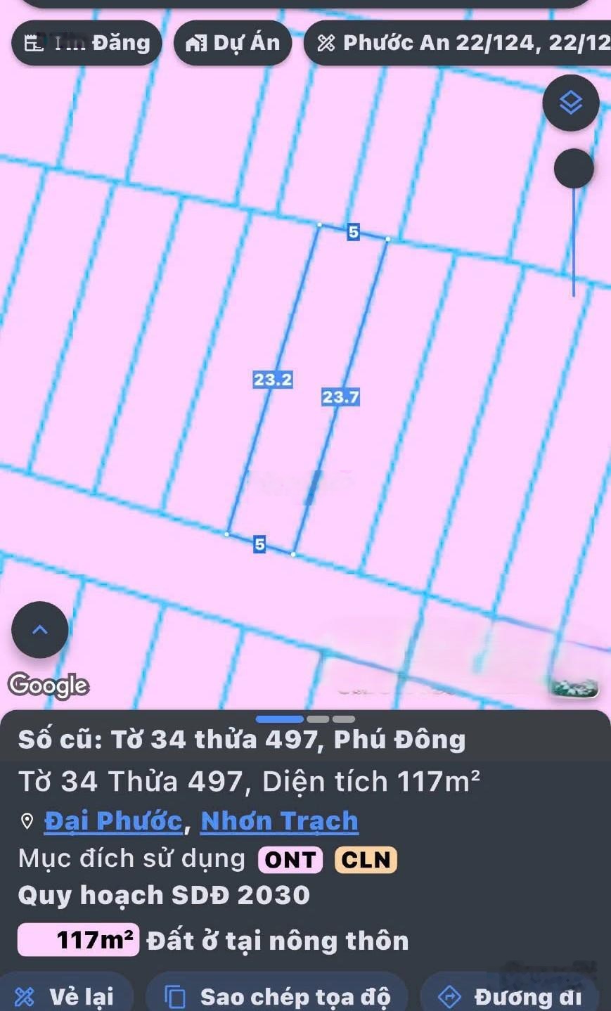 Bán đất Phú Đông, Nhơn Trạch. Dt 117m2, có 100m2 thổ cư, giá siêu tốt, lh ngay hôm nay, hỗ trợ 24/7