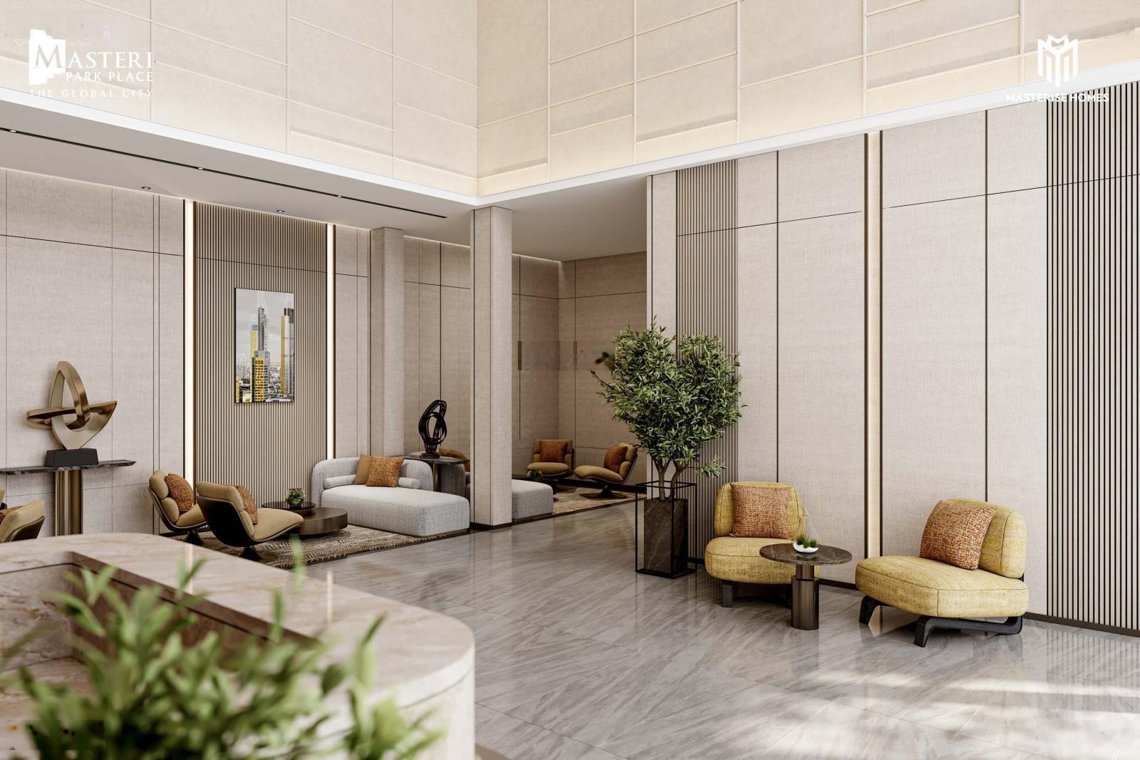 Căn 2PN tháp B1 diện tích 78.3m2 tầng cao view nhạc nước tại Masteri Park Place