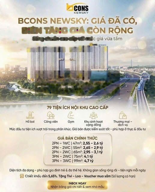 Bcons newsky ql13 | 65m2 2pb - 2wc