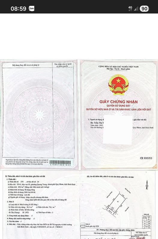 Bán nhà riêng thành phố Quy Nhơn, tỉnh Bình Định giá 2,35 tỷ