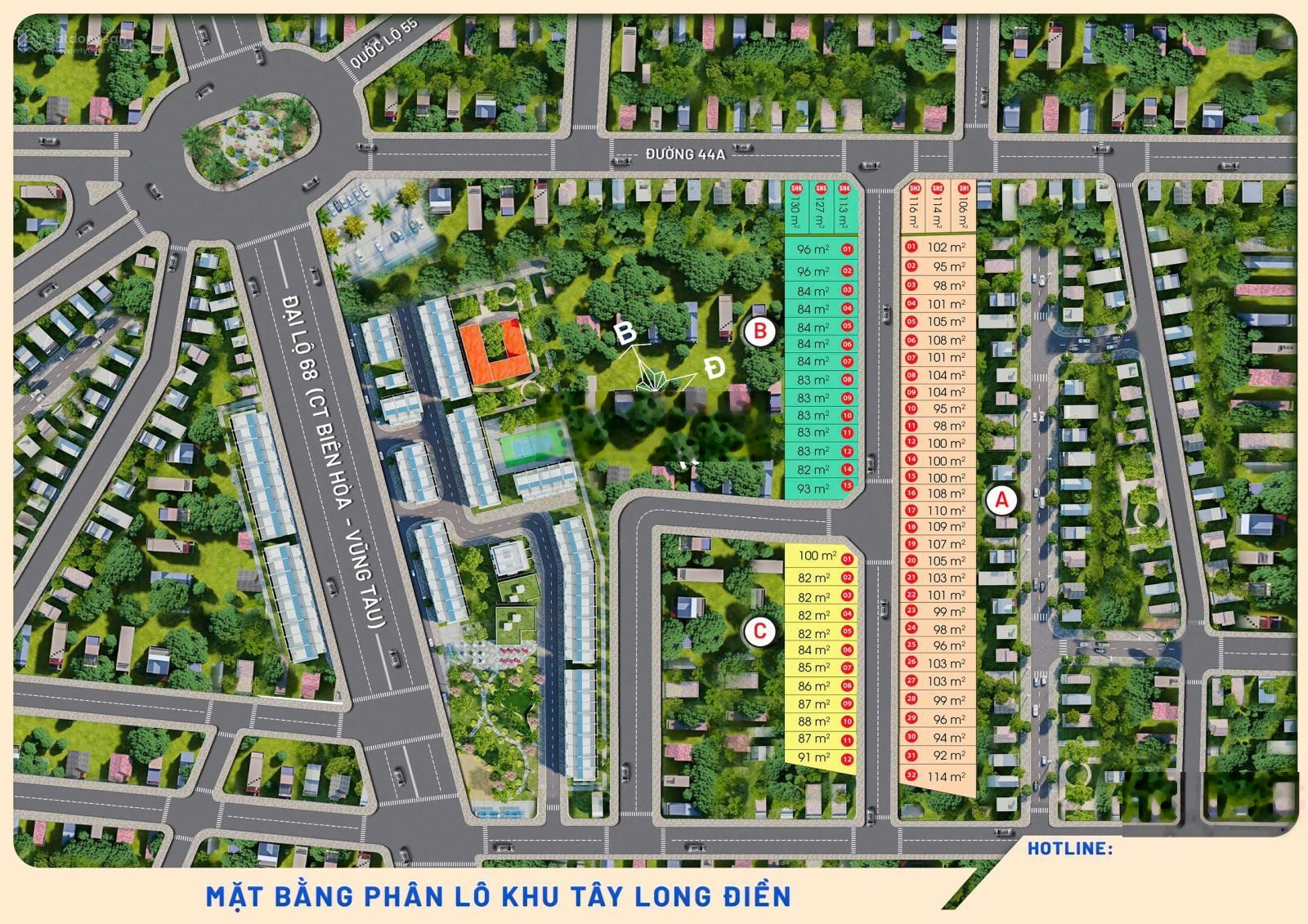 Bán đất nền Long Điền BRVT. MT Tỉnh Lộ 44A. Liên hệ 0327415534 để được tư vấn