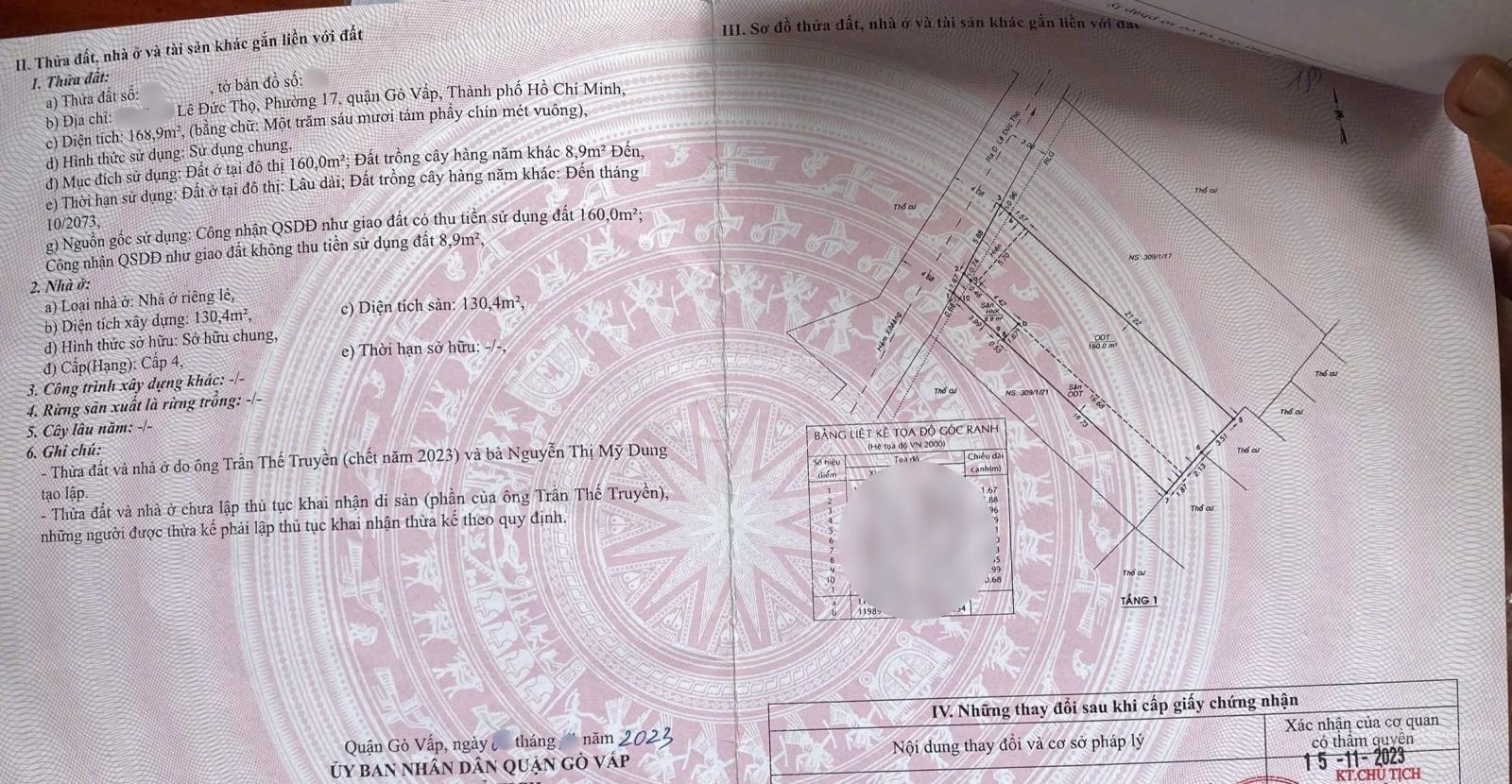 Bán lô đất xây chdv chỉ 80tr/m2, Lê Đức Thọ. 13,6 tỷ (7,5x23 CN 168,9m2)