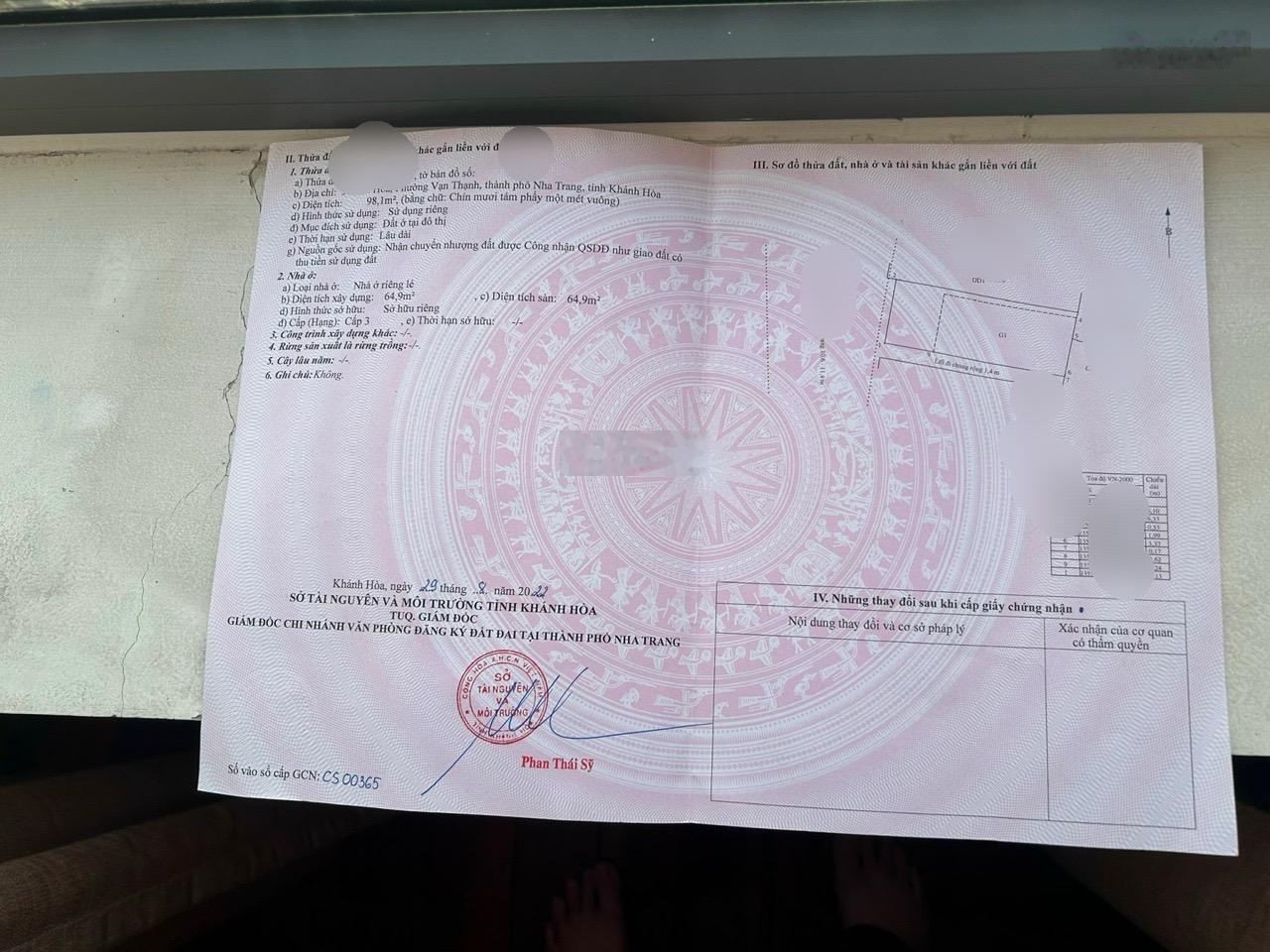 Hàng vip giá cực tốt 99m2 ngang 6m đường nhựa 11m thông cách chợ Đầm 200m cách biển 500m