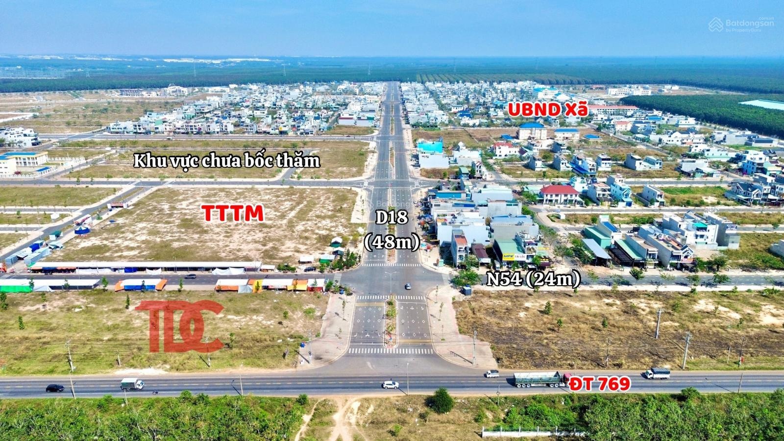 Bán đất trục chính 48m đường D18 khu tái định cư Lộc An - Bình Sơn