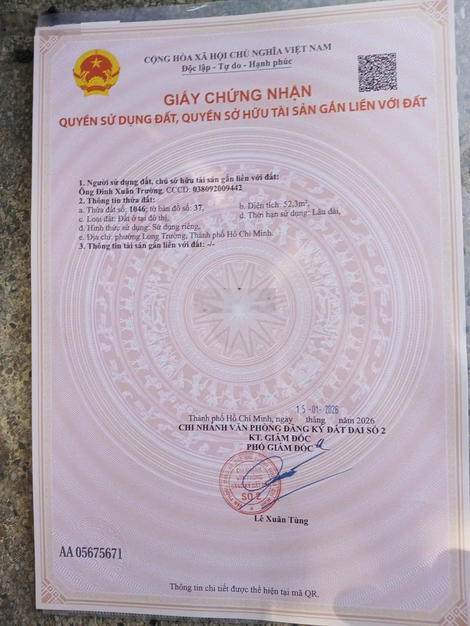 Đất KDC RIOCASA chợ long trường đường Trường Lưu, Long Trường, Quận 9, 51m2, giá 3.6ty TL