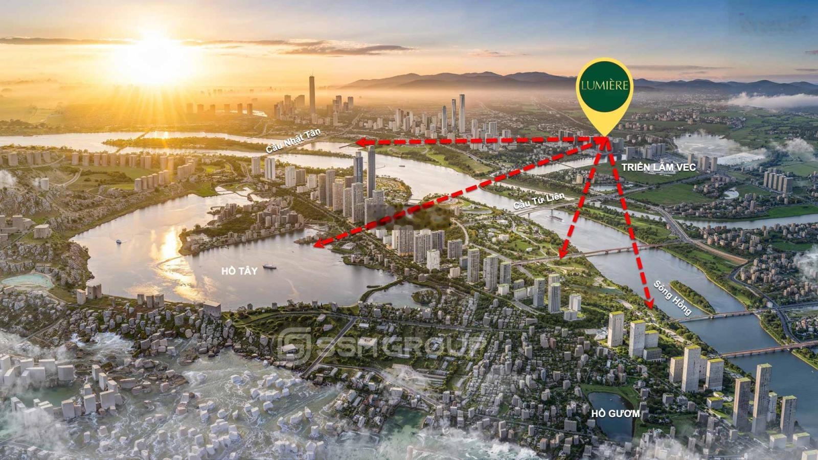 Căn hộ CH20, 3PN LIFT, TN-TB, 92.4m2, view cầu Tứ Liên, sông hồng, trung tâm Hà Nội,Vip nhất dự án.