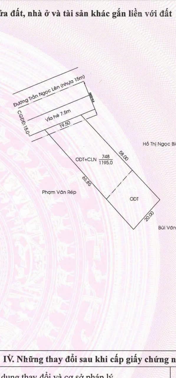 Cần bán lô đất vị trí đắc địa mặt tiền Trần Ngọc Lên - sát sân golf