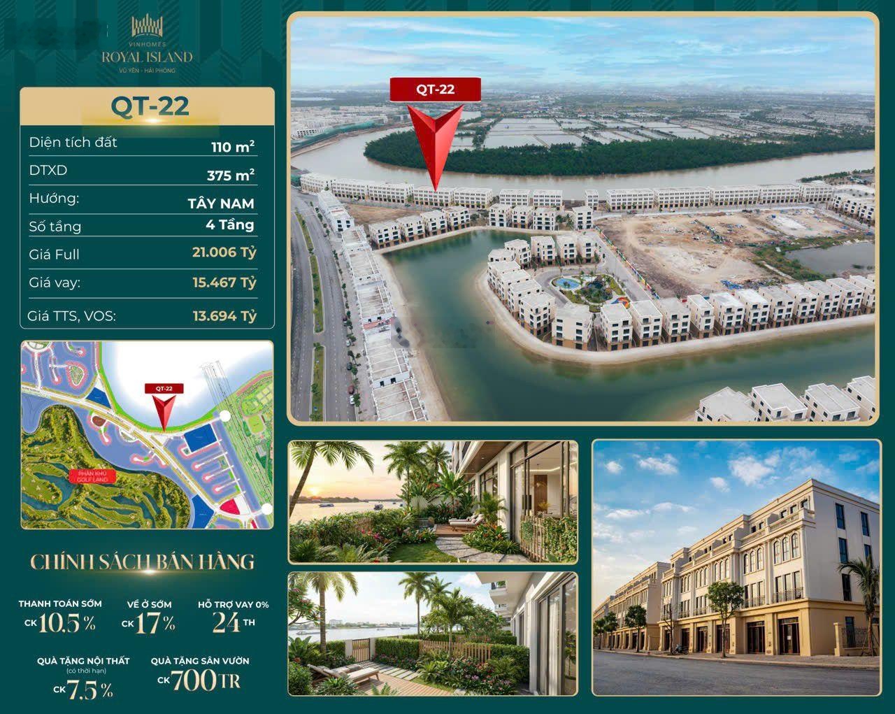 Liền kề 4 tầng 110m2 ngang 6m khu Quý Tộc Vin Vũ Yên HP