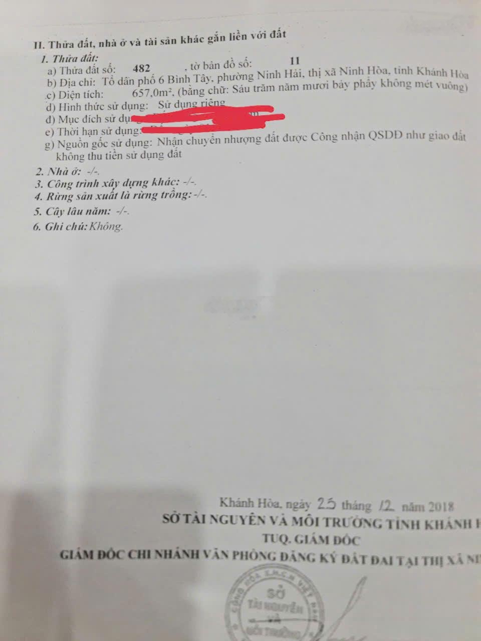 Bán gấp đất ODT trục chính đường 65m Khu KT Nam Vân Phong