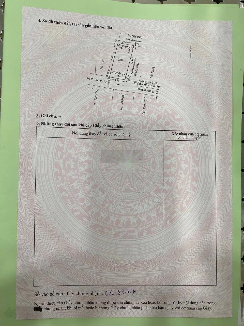 Bán đất tặng nhà 1 lầu Thông đường 46 Tên Lửa . Hẻm 3m 55m2 4.18 tỷ .