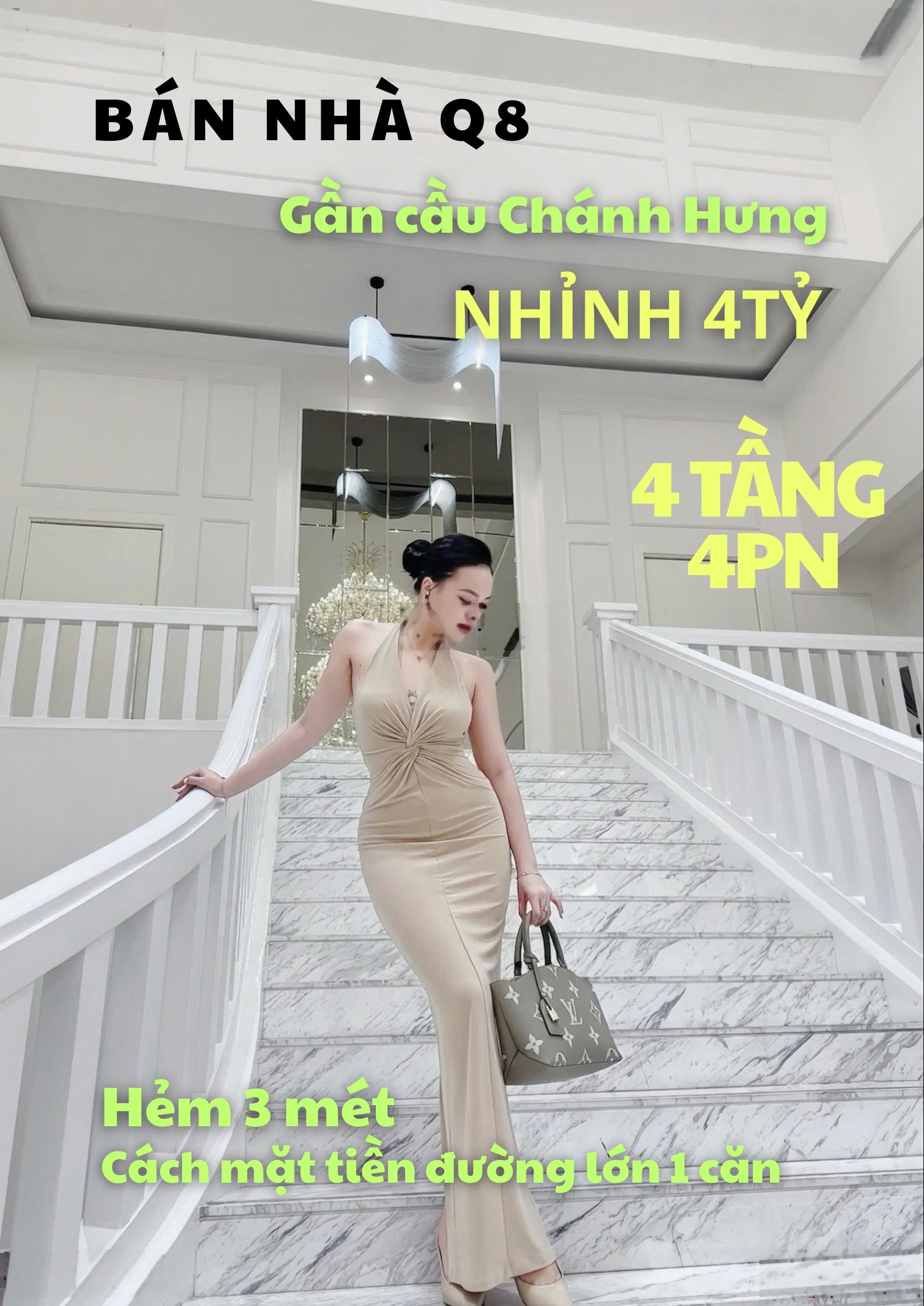 Bán nhà Q8 gần cầu Chánh Hưng, 4tầng BTCT 4PN, SHR hoàn công đủ, nhỉnh 4tỷ