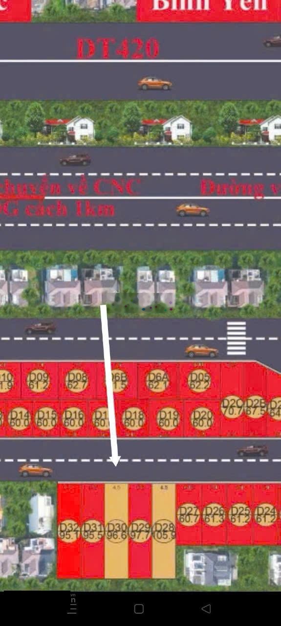 Chủ cắt lỗ 450tr cho lô 96m full thổ cư,vị trí trung tâm công nghệ cao, kinh doanh được luôn