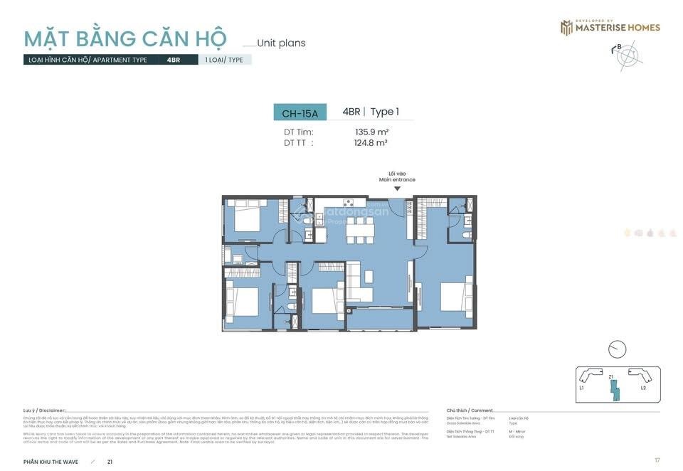 Duy nhất siêu phẩm 4PN lớn nhất Ocean City view trực diện Hồ tạo sóng. LH 0962286999