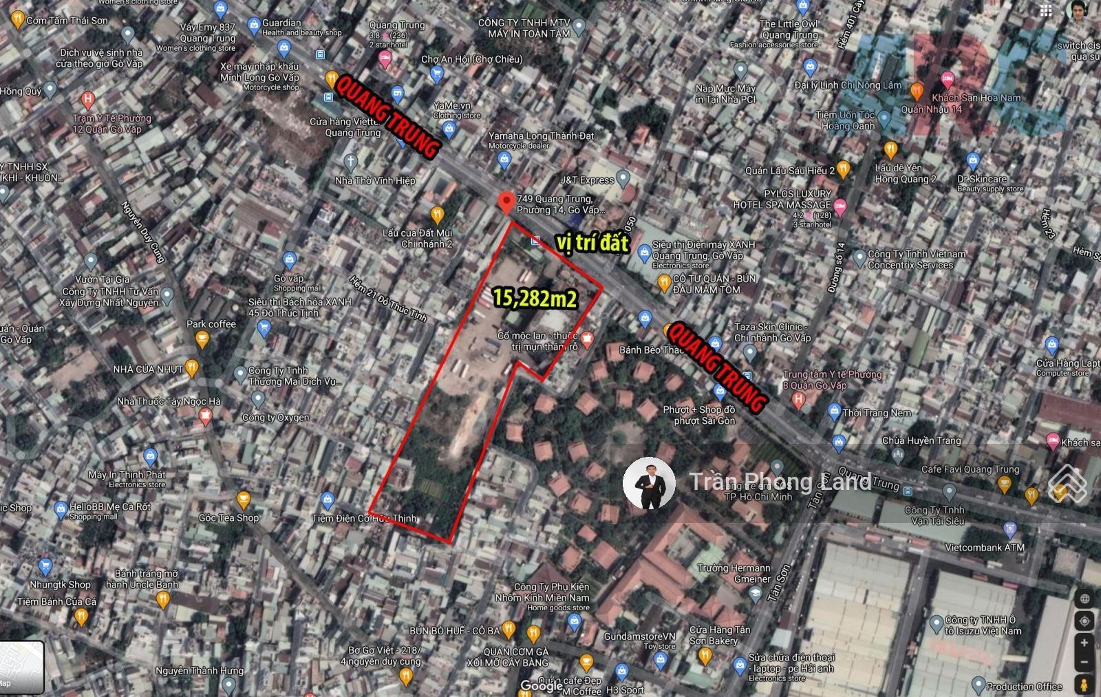 Chính chủ gửi bán nhà mặt tiền 749 Quang Trung, P12, Q. Gò Vấp, 120x250m, 14592m2, 0938140491