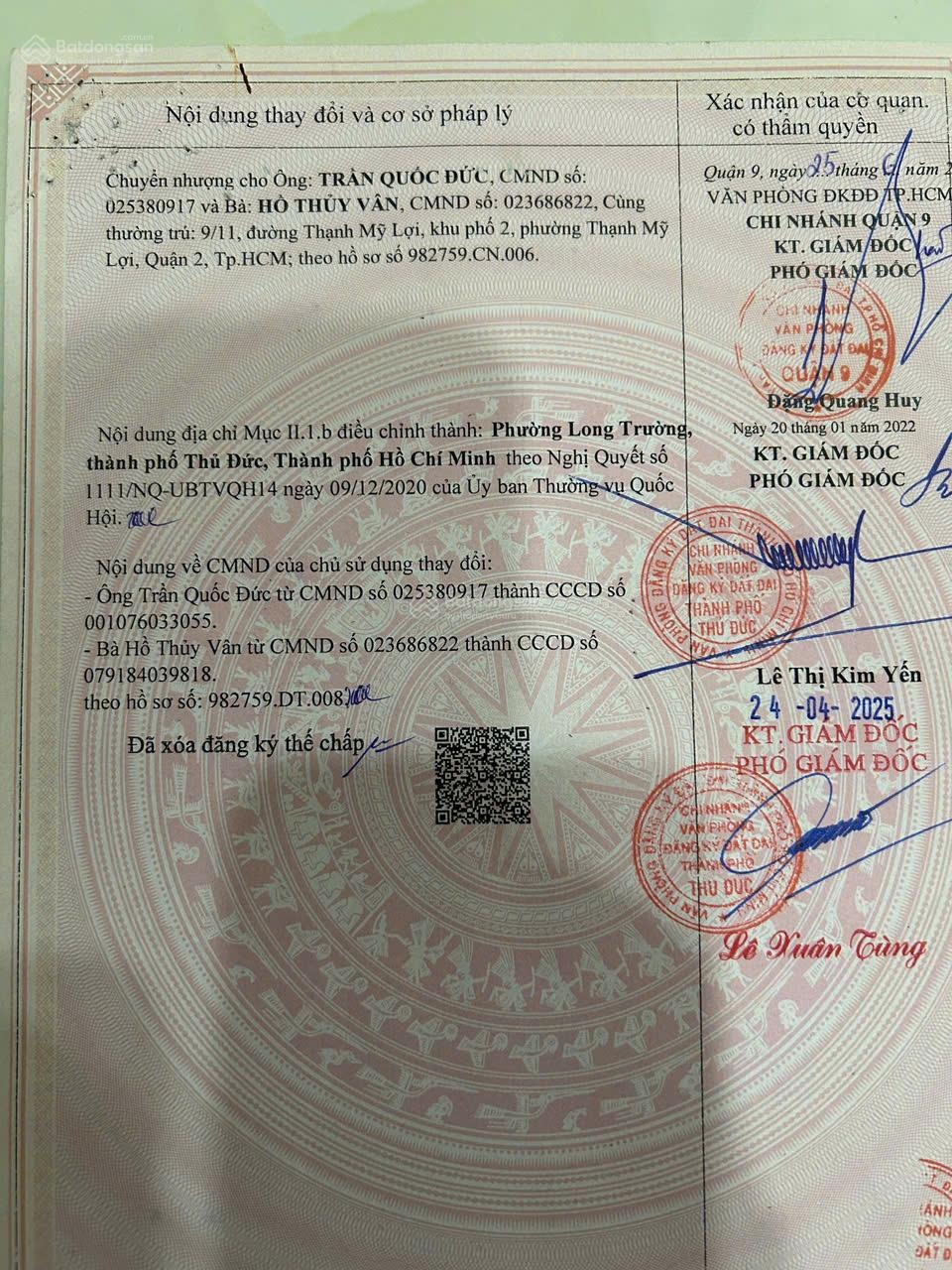 Bán đất thổ cư chính chủ Long Trường - Quận 9 cũ