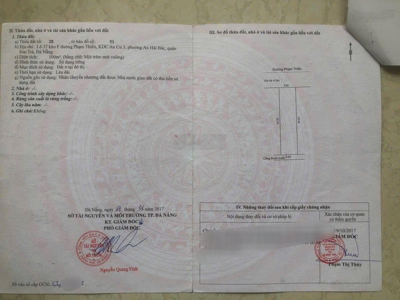 Đất Đường Phạm Thiều, Phường An Hải Bắc, Sơn Trà_TP Đà Nẵng