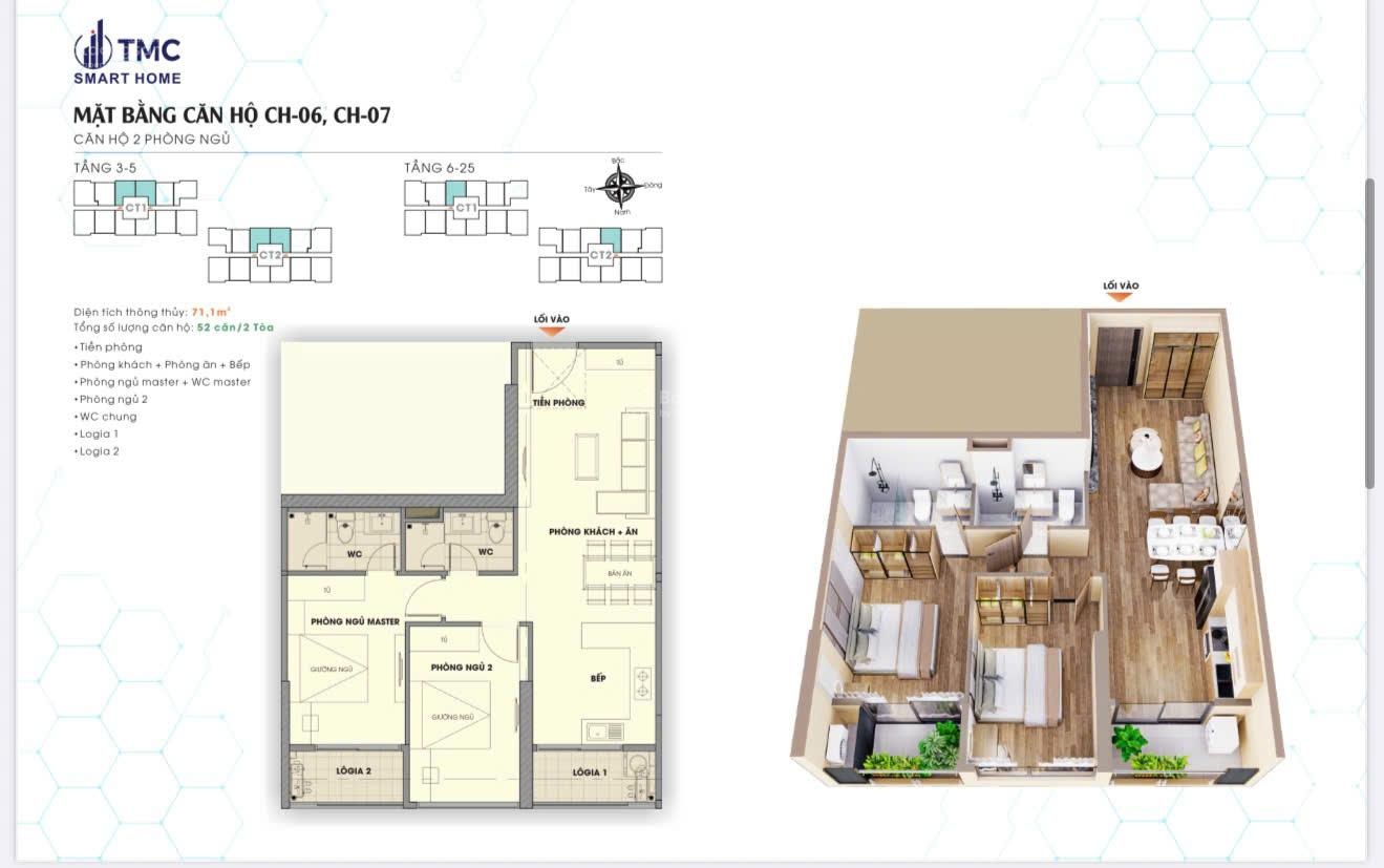 Cập nhật bảng hàng toà CT1 dự án TMC đường Phạm Văn Đồng