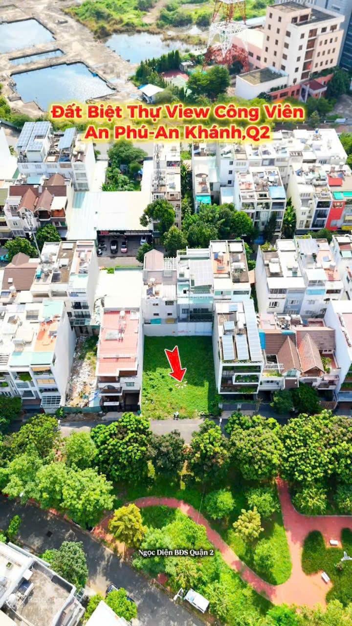 Bán đất biệt thự view công viên an phú, 12 đường số 29, quận 2 - 8m x 20m - 40 tỷ có tl