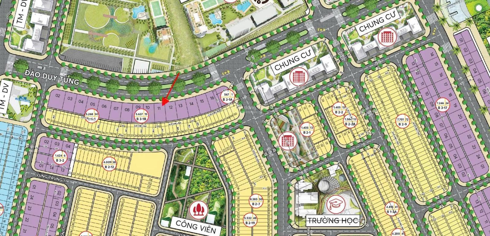 Bán lô đất biệt Thự 361m2 Đào Duy Tùng - Trục đẹp Thông Sông 150m