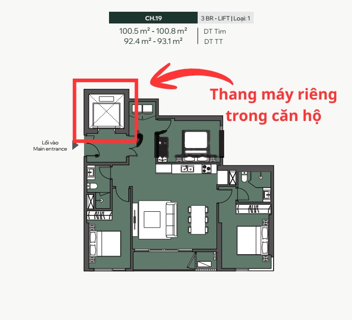 Quỹ căn 3PN thang máy riêng độc nhất Vin Cổ Loa, view ôm trọn sông Hồng. Liên hệ báo giá từng căn.