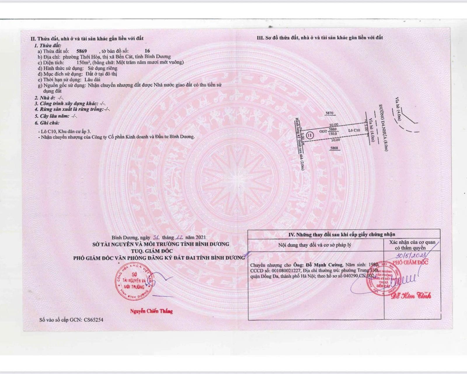 Đất TP Bến Cát - 660tr - KĐT view sông - khu đô thị hiện đại và đẳng cấp nhất bến Cát 0964388378