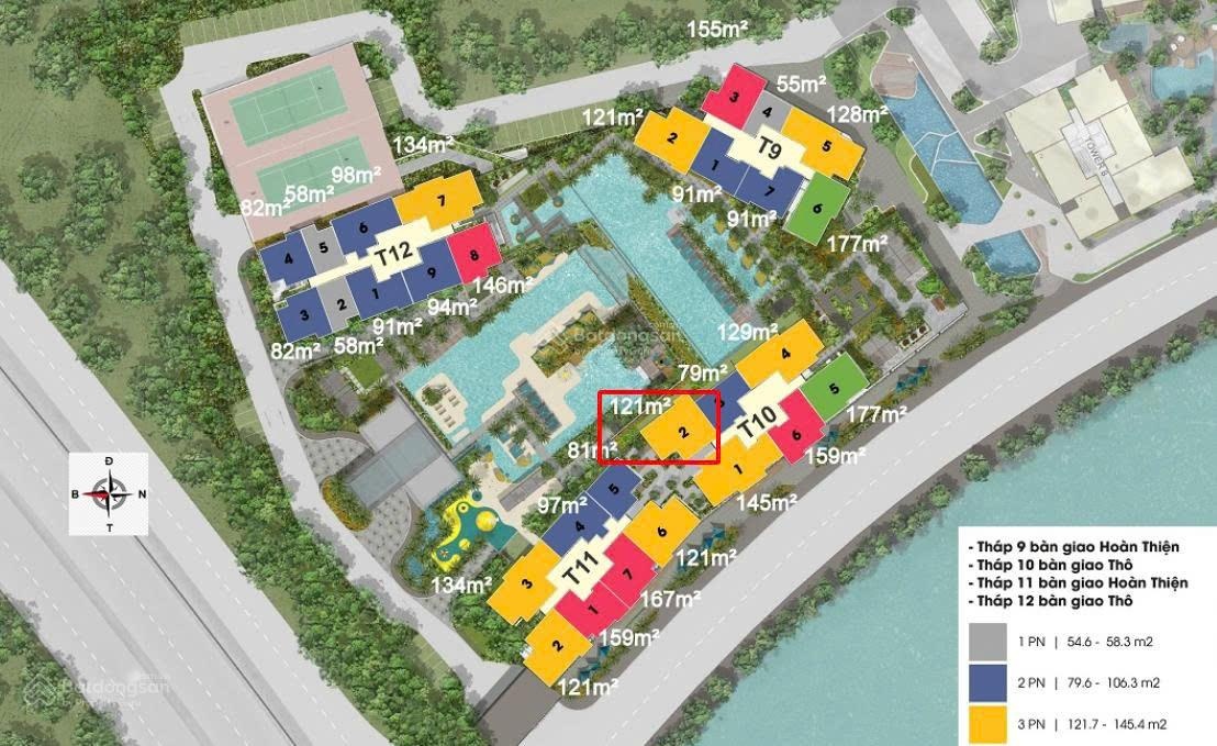 Bán CC 2PN 2VS tại The Infiniti Riviera Point, 9,8 tỷ, 94m2