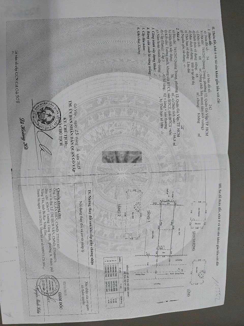 Ngộp tài chính cần bán gấp căn nhà số: 745/242 quang trung, p an hội tây, tphcm