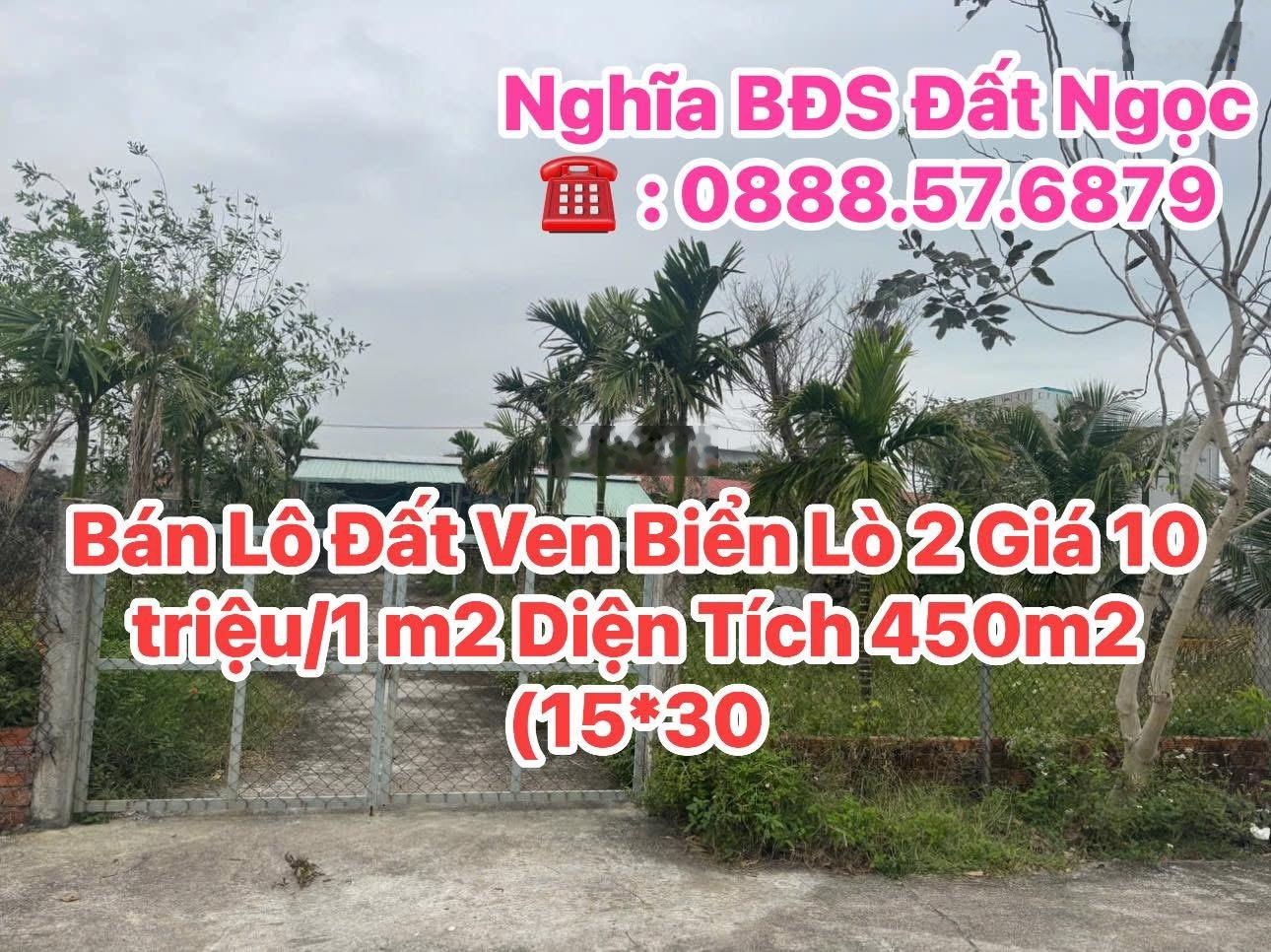 Giá Chỉ 10 triệu/1m2 Lô Đất Ven Biển Lò 2 Thích Hợp Xây HOMESTAY